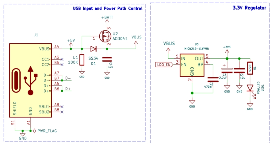 USB Input and Power Path Control and 3.3V Regulator.png